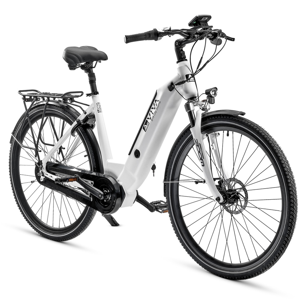 Vélo électrique de ville AsVIVA Stadtfalter B14 – Gris/Blanc – Vue 24