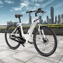 Vélo électrique de ville AsVIVA Stadtfalter B14 – Gris/Blanc – Vue 26