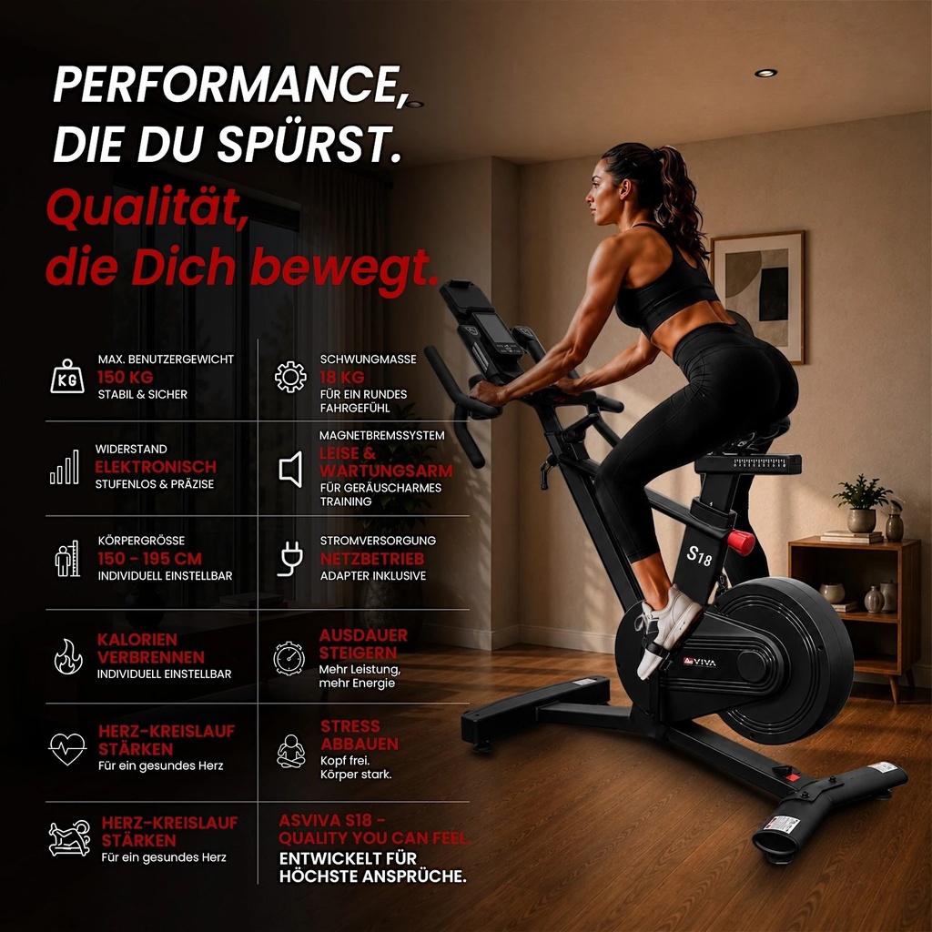 AsVIVA Speedbike Power S18 Pro – Vue 2