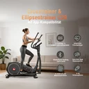 Le vélo elliptique AsVIVA C28 Runner en vue d'ensemble comme ergomètre elliptique pour l'entraînement à domicile