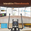 Console de fitness du vélo elliptique AsVIVA C28 Runner avec affichage clair des données d'entraînement et des programmes