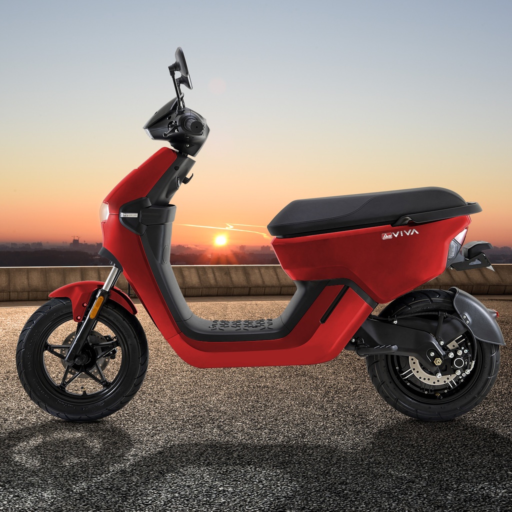 [EM1_RED] Scooter électrique AsVIVA EM1 rouge - Vue du produit