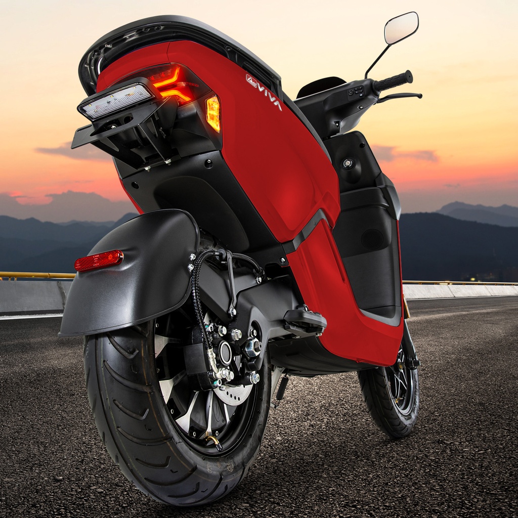 [EM1_RED] Scooter électrique AsVIVA EM1 rouge - Vue du produit