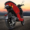 [EM1_RED] Scooter électrique AsVIVA EM1 rouge - Vue du produit