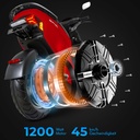 [EM1_RED] Scooter électrique AsVIVA EM1 rouge - Entraînement et batterie
