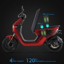 [EM1_RED] Scooter électrique AsVIVA EM1 rouge - Vue du produit