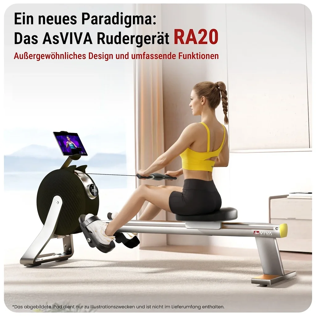 Rameur AsVIVA PowerGen RA20 en noir - Design et fonctionnalités