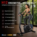 Vélo d'appartement ergomètre LED H12 AsVIVA à enjambement bas