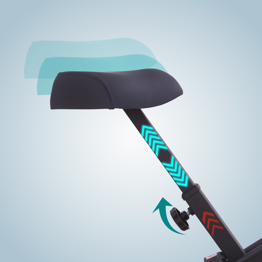 Selle rembourrée ergonomique du vélo d'appartement AsVIVA H14 en noir pour un entraînement confortable