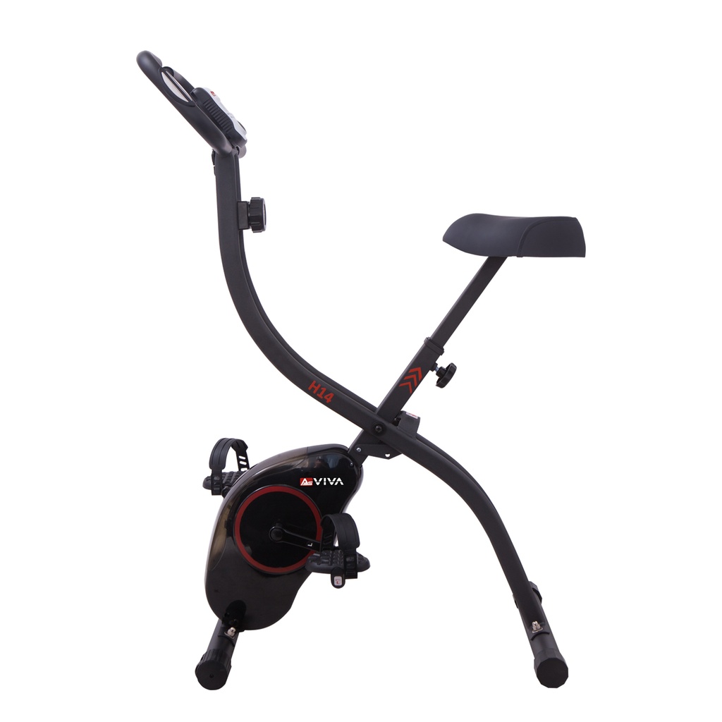 Vélo d'appartement ergomètre X-Bike AsVIVA H14 en noir – Vue du produit