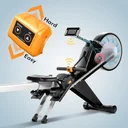 Rameur AsVIVA RA10 Pro avec plusieurs niveaux de résistance réglables pour un entraînement d'aviron personnalisé