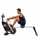 Rameur 3D AsVIVA RA12 Rower en vue latérale complète avec résistance magnétique et siège ergonomique