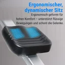 Siège ergonomique du rameur AsVIVA RA12 pour un entraînement confortable et préservant le dos