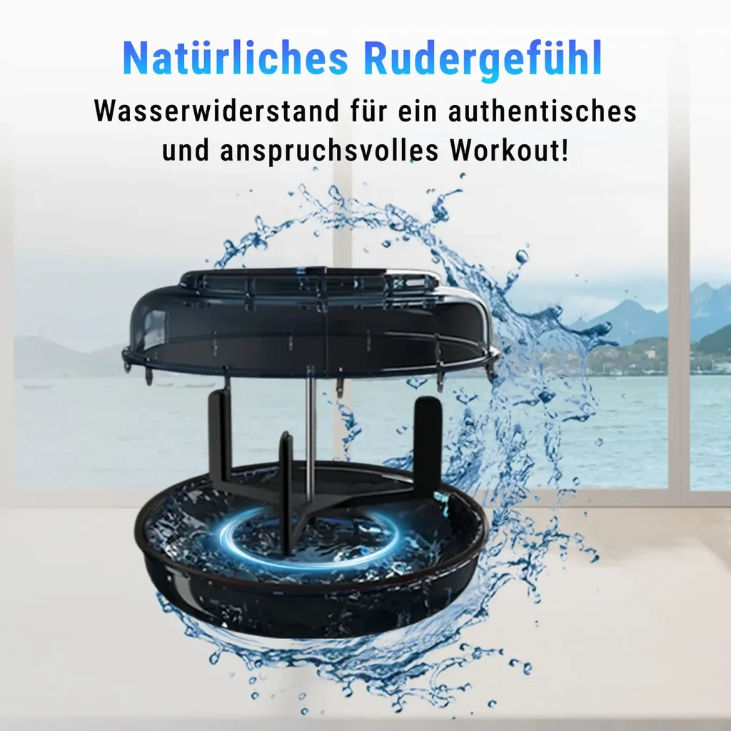 La résistance à eau de l'AsVIVA RA18 Pro offre des sensations d'aviron réalistes comme sur l'eau