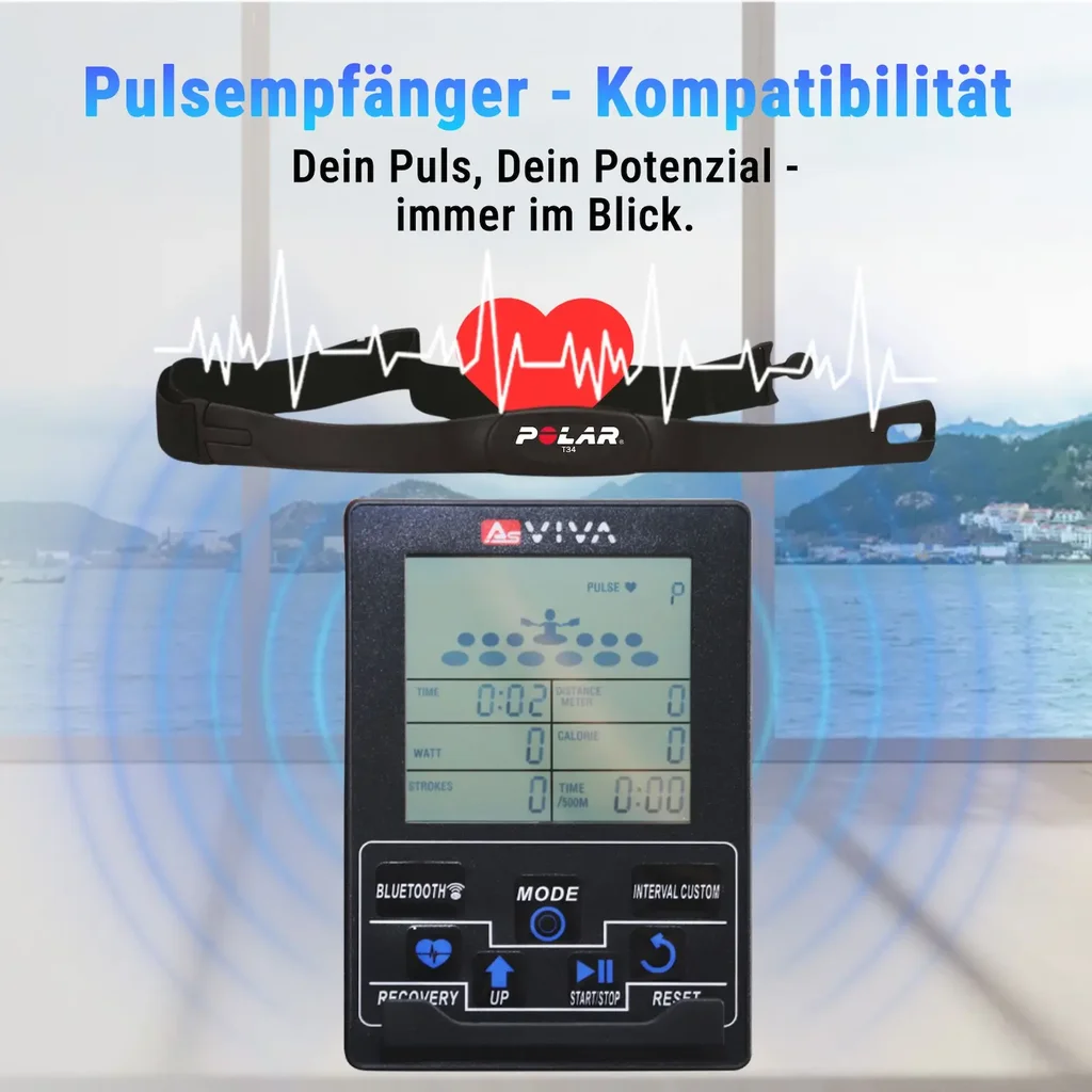 Rameur à eau AsVIVA RA18 Pro - Aperçu du produit