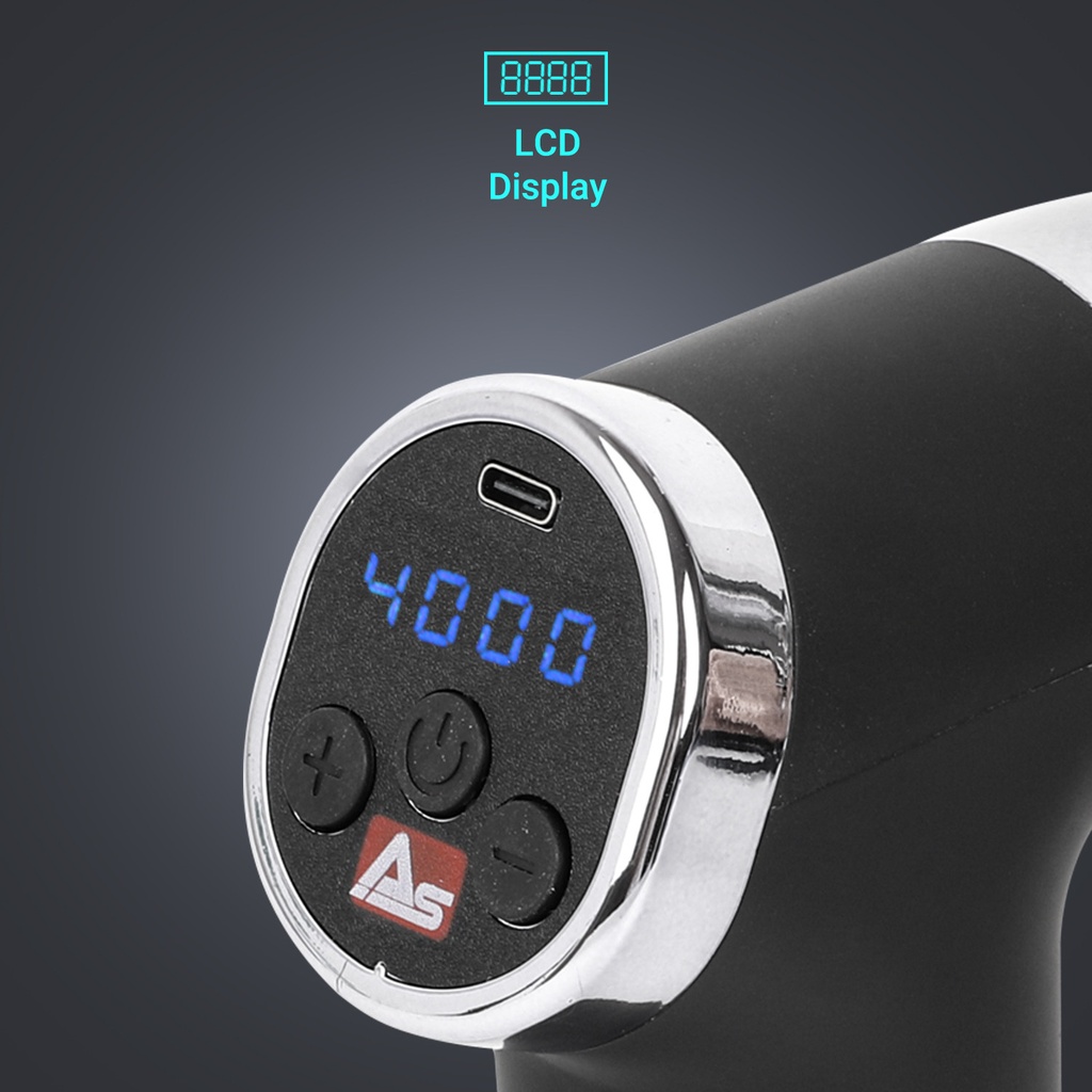 Pistolet de massage MGN2 noir – écran LCD Pistolet de massage MGN2 noir – écran LCD