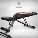 Rembourrage ergonomique du banc de musculation AsVIVA WB2 pour un entraînement confortable et sûr