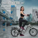 Aperçu des avantages et caractéristiques du vélo électrique pliable AsVIVA Stadtfalter B13 en gris