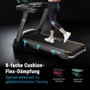 Système d'amortissement Cushion Flex du tapis de course AsVIVA T18 Pro pour une course préservant les articulations