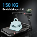 Grande capacité de charge et châssis stable du tapis de course AsVIVA Smart T18 Pro pour un poids d'utilisateur élevé