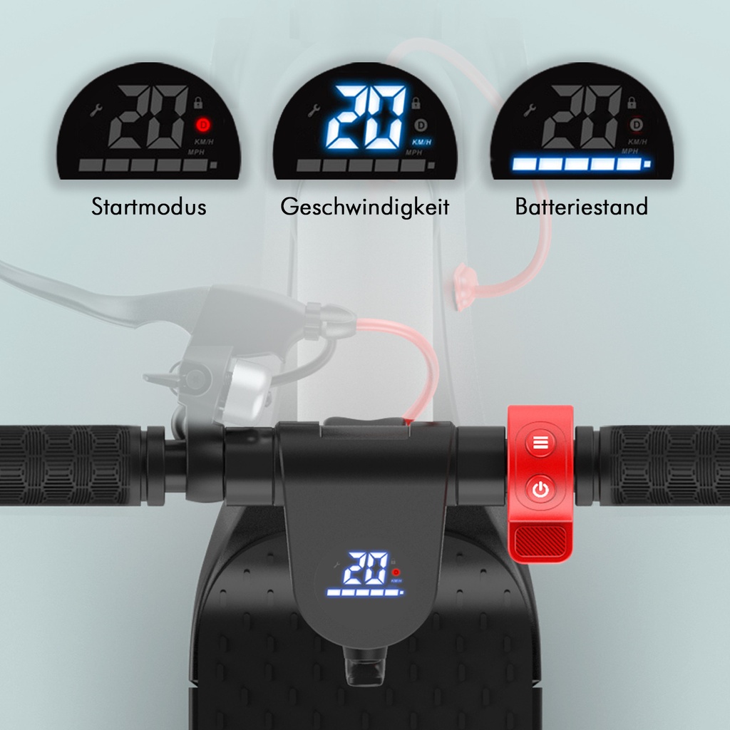 E-Scooter AsVIVA ES01 Tretroller – Display