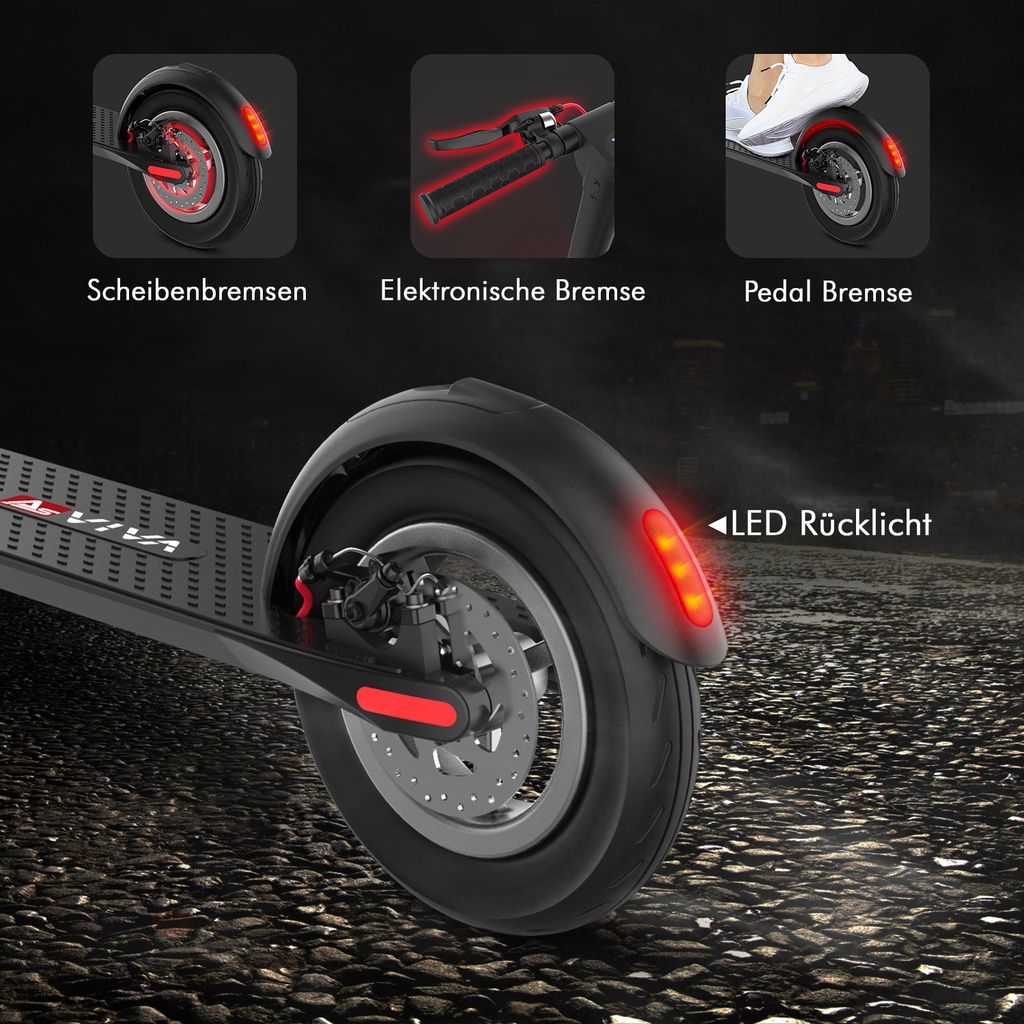 E-Scooter AsVIVA ES01 Tretroller – Bremse