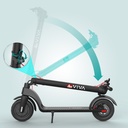 La trottinette électrique AsVIVA ES01 se plie de manière compacte grâce à son mécanisme de pliage