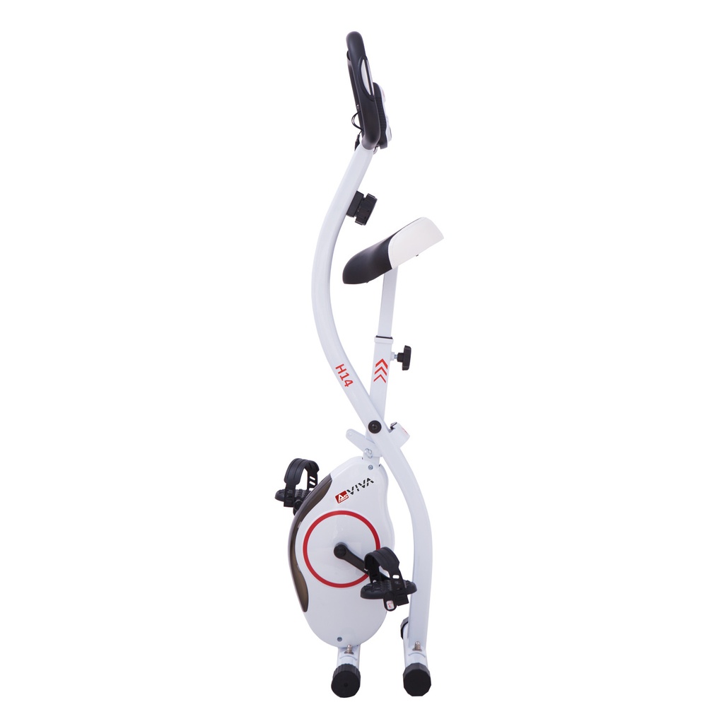 Vélo d'appartement AsVIVA H14 plié de manière compacte pour un rangement facile