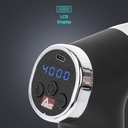 L'écran LCD clair du pistolet de massage AsVIVA MGN2 affiche le niveau d'intensité et l'état de la batterie