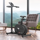 Vue d'ensemble de l'ergomètre AsVIVA Ride H24 comme vélo d'appartement compact pour l'entraînement cardio à la maison