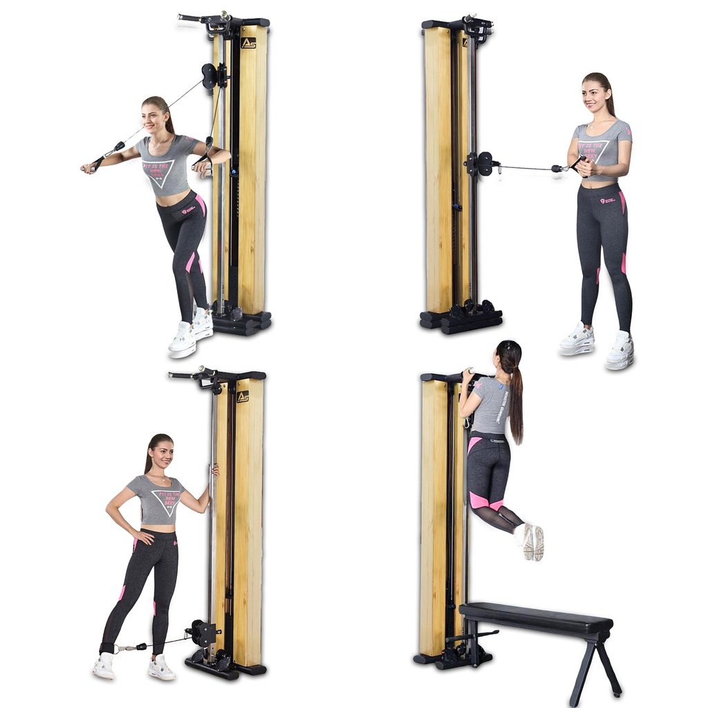 Station de musculation & station à poulie AsVIVA MG7 Natur - Vue du produit