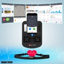 Ergomètre AsVIVA Ride H24 compatible avec les applications de fitness courantes pour des programmes d'entraînement via Bluetooth