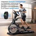 Récepteur de pouls avec brassard cardio du vélo elliptique AsVIVA E50 Pro pour une mesure précise de la fréquence cardiaque