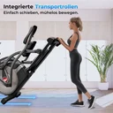 Roulettes de transport intégrées du vélo elliptique AsVIVA E50 Pro pour un déplacement facile dans la pièce