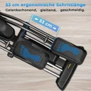 Longueur de foulée ergonomique du vélo elliptique AsVIVA E50 Pro pour une expérience de course confortable et naturelle