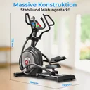 Conception massive et stable du vélo elliptique AsVIVA E50 Pro pour un entraînement sûr et stable