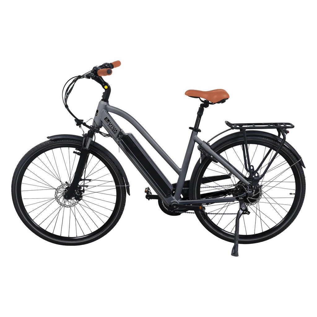 City E-Bike B15 – 28 Zoll – Grau/Weiß