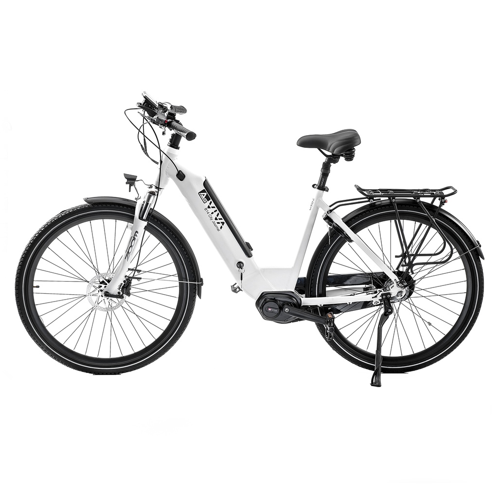 City E-Bike Stadtfalter B14 – 28 pouces – Blanc - Vue du produit